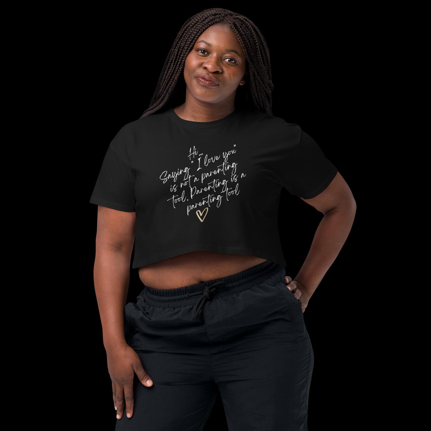 "Parenting" Women’s crop top